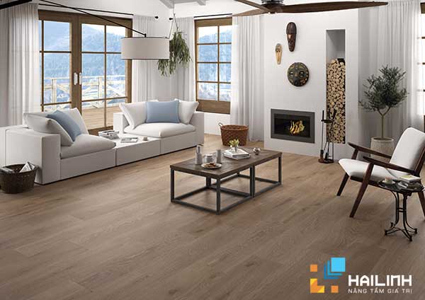 gạch vân gỗ thích hơp với không gian mang phong cách cổ điển